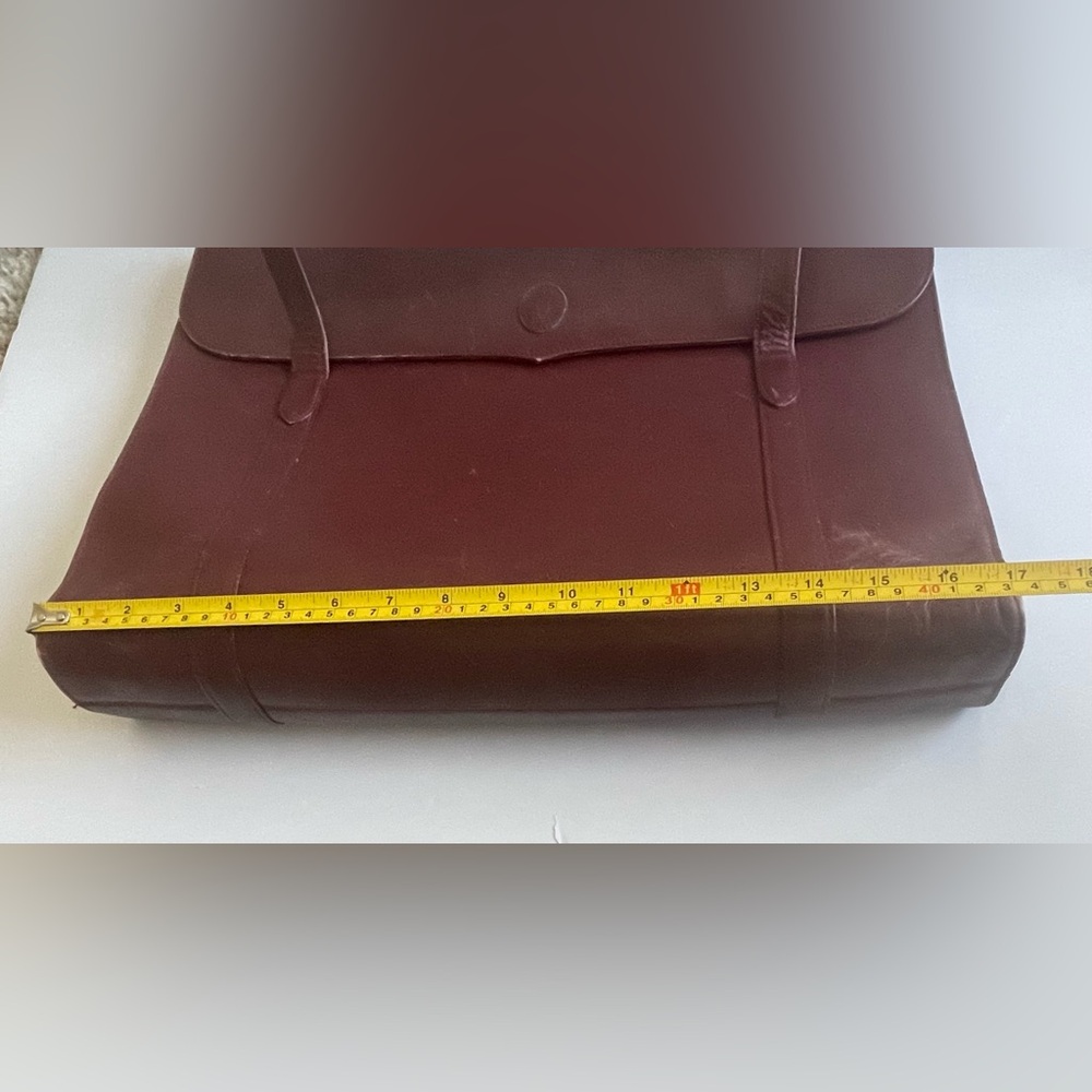 Vintage Cartier Leather Document Briefcase Bag In Cartier Burgundy From 1990’s - Picture 12 of 13